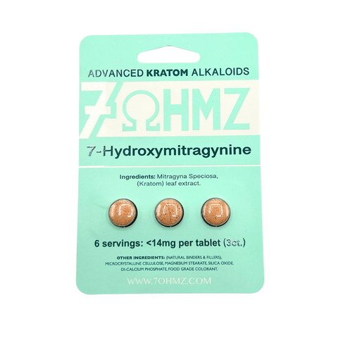 7Ohmz Kratom Tablets 14mg 3ct