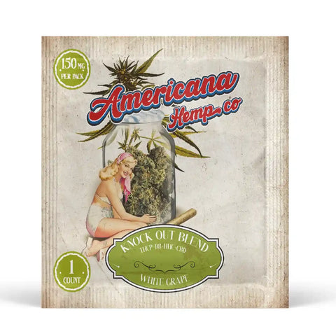AmericanaHempCoKnockOutBlendGummies150mg-WhiteGrape