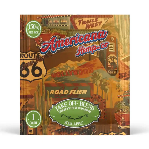 Americana Hemp Co Take Off Blend Gummies 150mg - Sour Apple