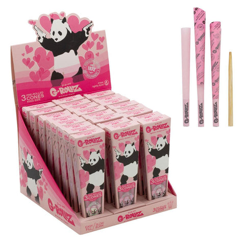 G-ROLLZ | Banksy Graffiti "Panda Gunnin'" Pink - 3 KS Cones