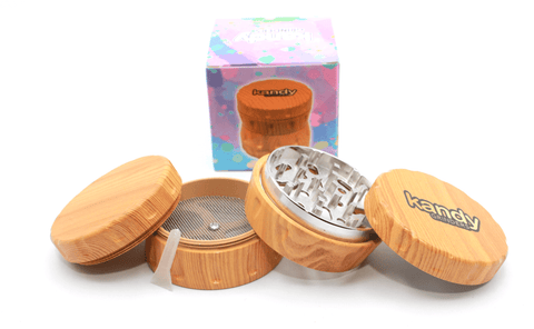Kandy Grinder Wooden 64mm 4pts Drum Shape