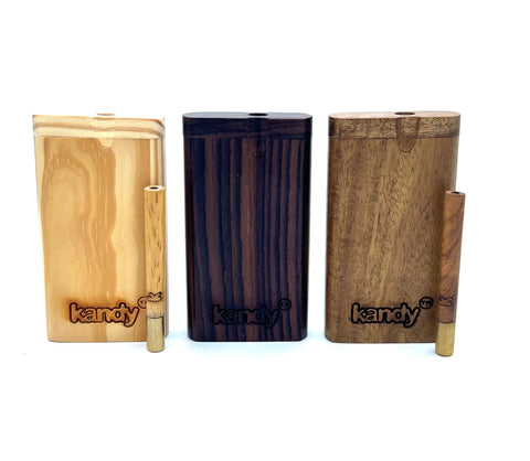 Kandy Dugout 4" Plain Wood W/Kandy Engraved