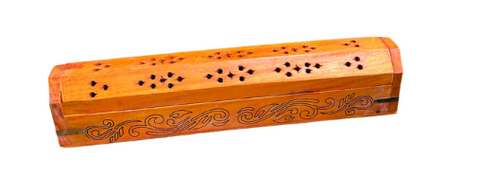 Incense Wood Coffin Box 12"
