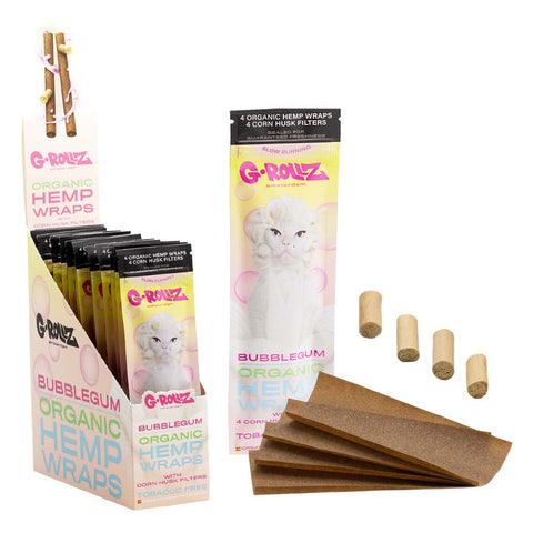 G-rollz-Hemp Wraps-w/Corn-Husk-Tips-bubblegum