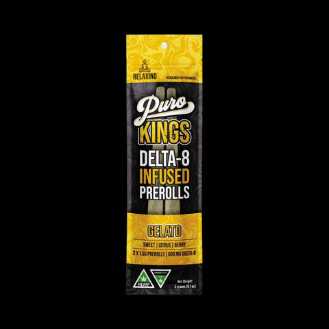 Puro Kings Delta-8 Infused Prerolls 3gm 2pk