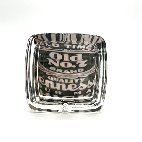 Glass Ashtray Cube Shape Design