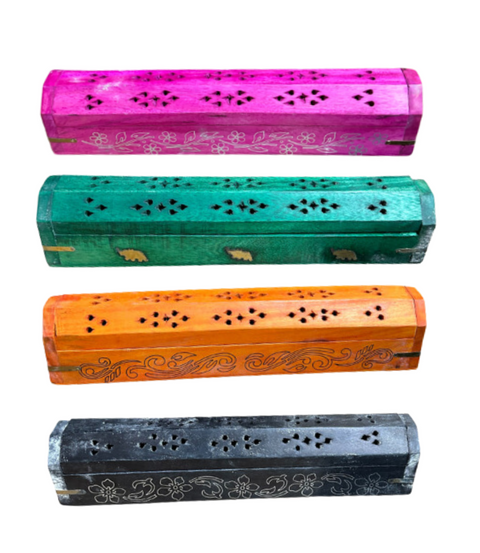 Incense Wood Coffin Box 12"