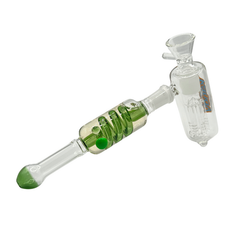 Kandy Glass 7" Freezable Bubbler w/ Glycerin & Spiral, Ash Catcher