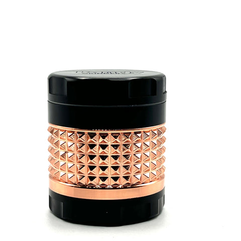 Kandy Metal Grinder Black Top & Bottom W/Textured Colored Middle