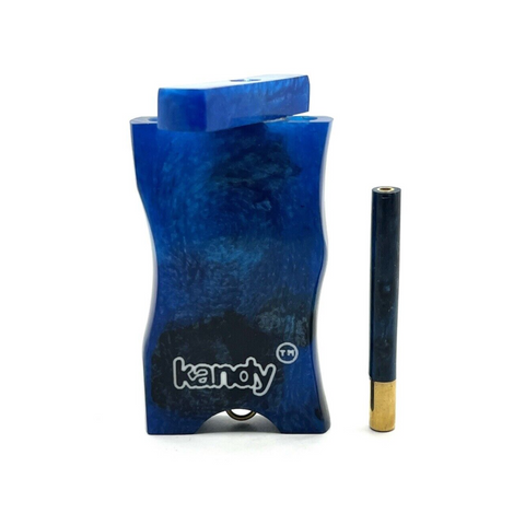 Kandy 4-inch resin dugout set with matching one-hitter and metal poker