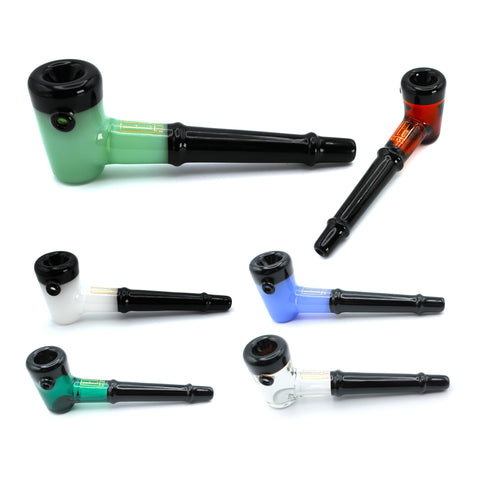 Lulu Glass Hand Pipe - Hammer Design 5-Inch Tobacco Long Hand Pipe