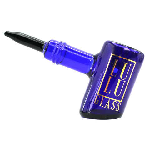 Lulu Glass Hand PIpe 5.5 inch Hammer Design blue