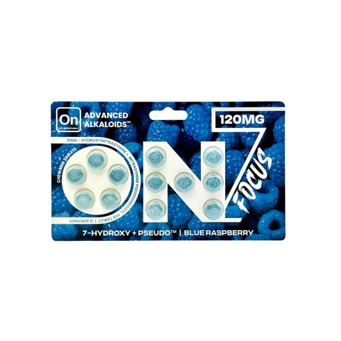 On7 7OH + Pseudo Focus Tablets Blue Raspberry 120mg