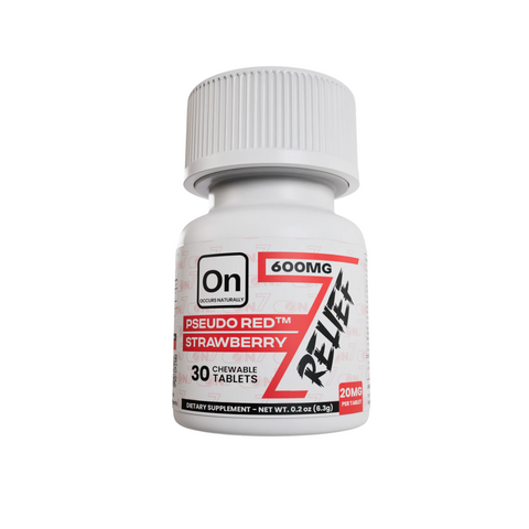 On7 Pseudo Red Relief 600mg Chewable Tablets - 30 Count