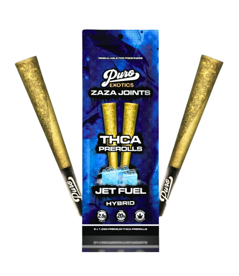 Puro-Exotics-Zaza-Joints-THCA-Prerolls-Jet-fuel-hybrid