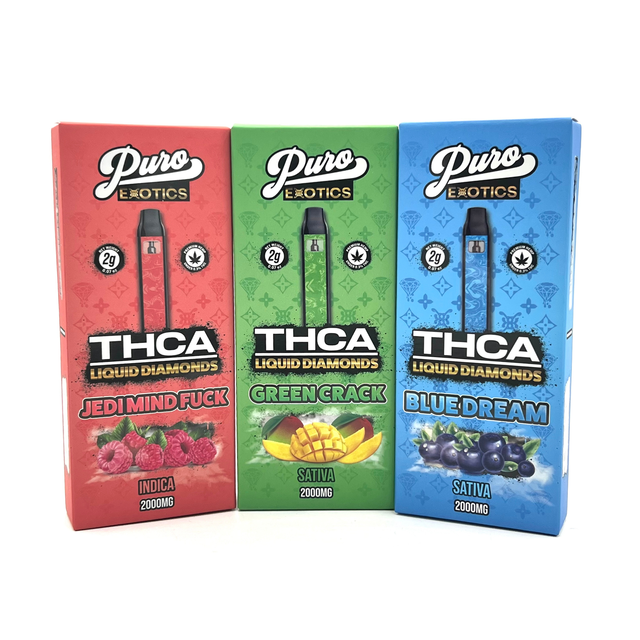 Prospectors Vapes Blue Diamond Puro Exotics THC-A Liquid Diamonds 2gm Disposable Rock N' Roll It Prospectors Vapes Blue Diamond Puro Exotics THC-A Liquid Diamonds 2gm Disposable Rock N' Roll It