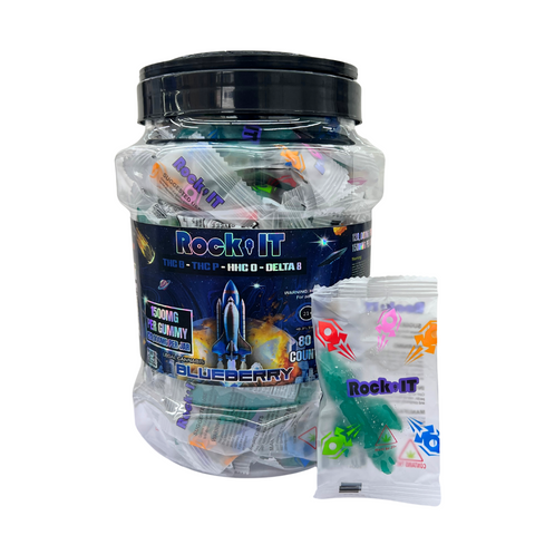 Rock It THC Gummies - 1500mg D8, THC-B, THC-P & HHC-O Infused