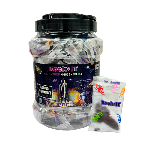 Rock It THC Gummies - 1500mg D8, THC-B, THC-P & HHC-O Infused