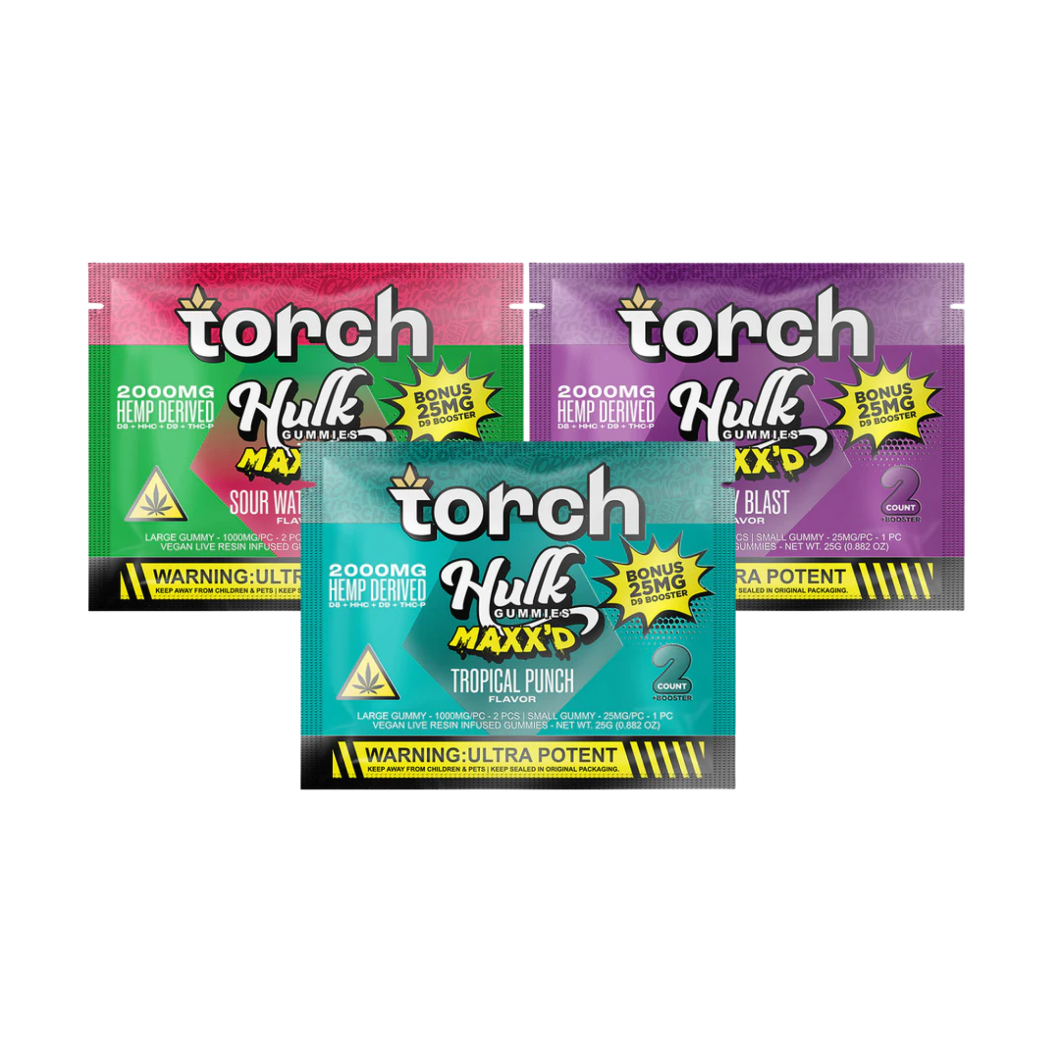 Torch Hulk MAXXd Gummies 2000mg 2ct – Rock N' Roll It