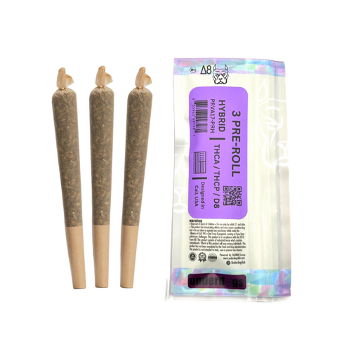 Underdogs THCA+THCP+D8 3pk Pre-rolls