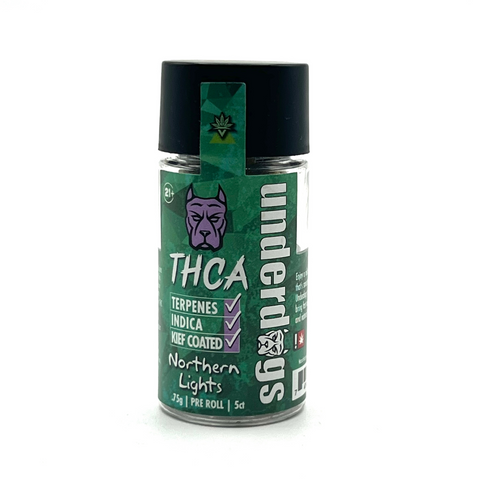 Underdogs 5 in 1 THC-A Kief Coated Pre-rolls 5ct/jar