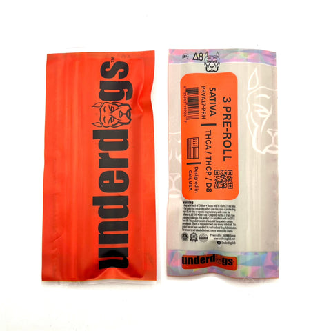 Underdogs THCA+THCP+Delta 8 3pk Pre-rolls-Sativa