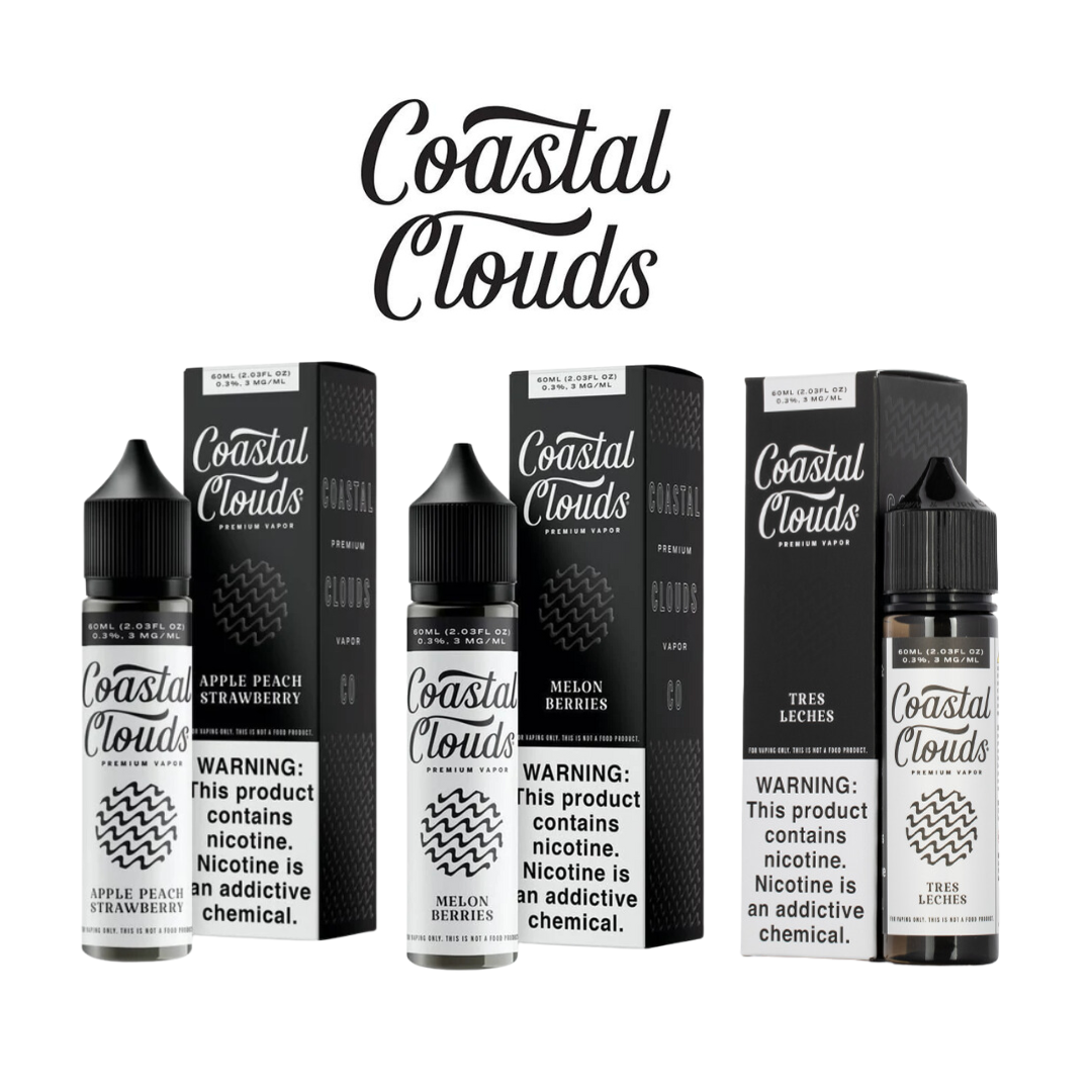 Vape Bundle Coastal Clouds Eliquid Mix And Match (3 Pack) 180ml Vape Juice Bundles Vape Bundle Coastal Clouds Eliquid Mix And Match (3 Pack) 180ml Vape Juice Bundles