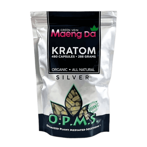 Opms Silver Kratom Capsules & Powder