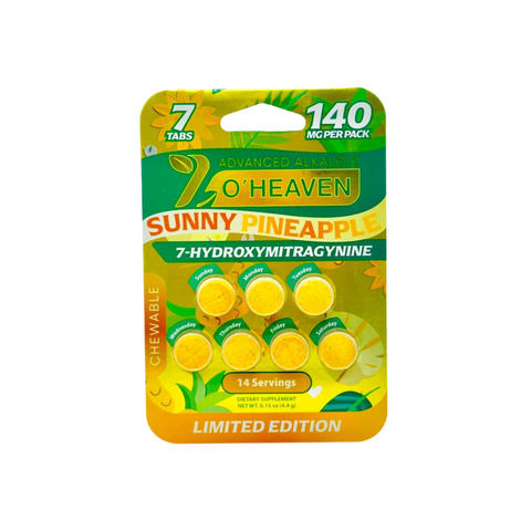 7 O'Heaven 7-OH Kratom Chewable Tablets Sunny Pineapple