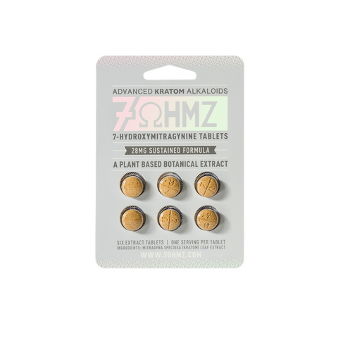7Ohmz Kratom Tablets Sustained Formula 6ct 28mg