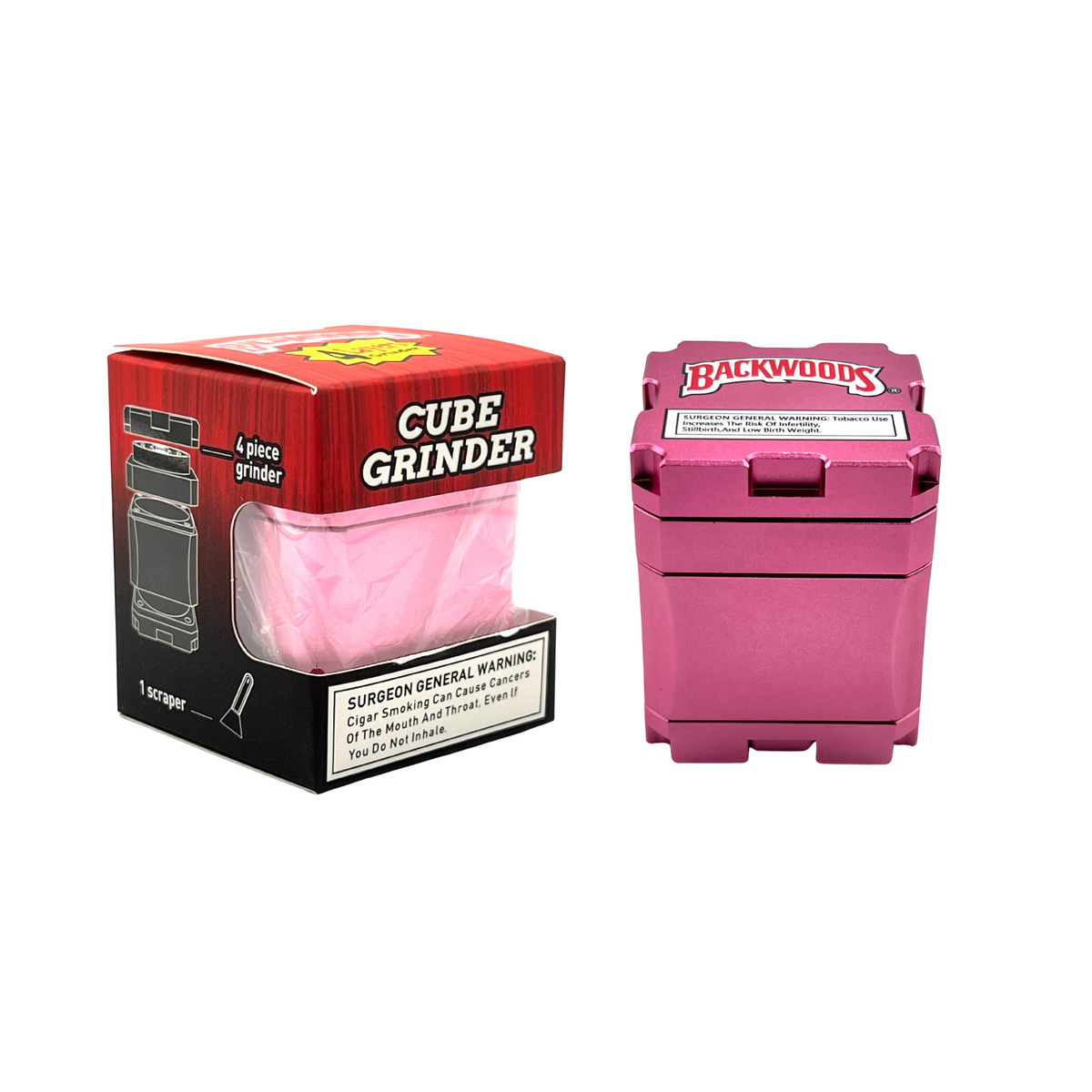 Backwoods Cube Grinder - 4 Layers – Rock N' Roll It