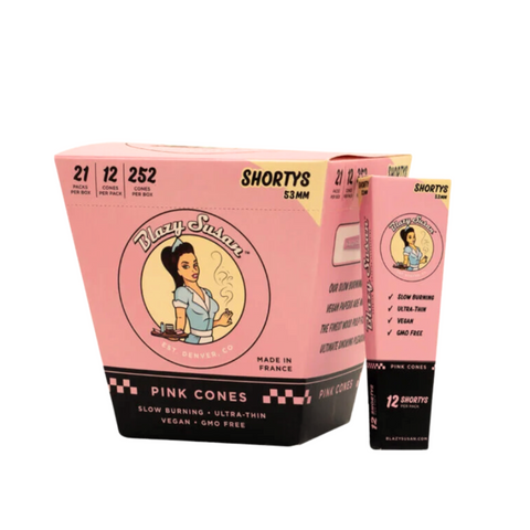 Blazy Susan Pink Cones Shortys 53mm 12/pk
