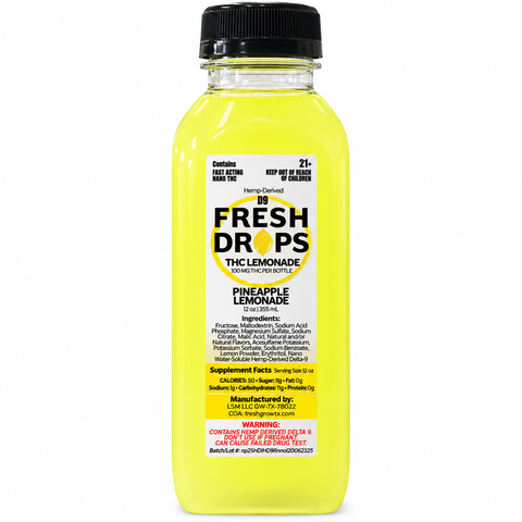 Fresh Grown Fresh Drops Delta 9 THC Lemonade Drink – 100mg | 12oz
