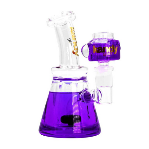 Kandy Glass Glycerin Water Pipe Bong - Freezable Bowl, Thick Glass, 6.3 Inch