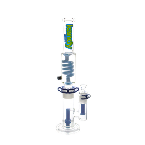 Kandy Glass Waterpipe 18 Inch w/ Dual Slitted Perc