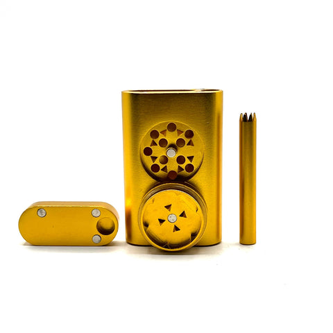 Dugout with metal grinder and one hitter- gold