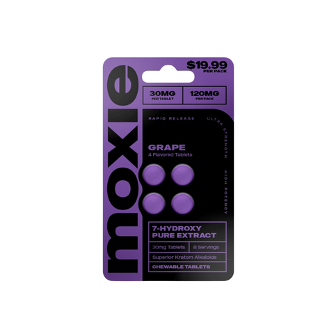 Moxie 7-Hydroxy Pure Extract Chewable Tablets 4ct 120mg/pk