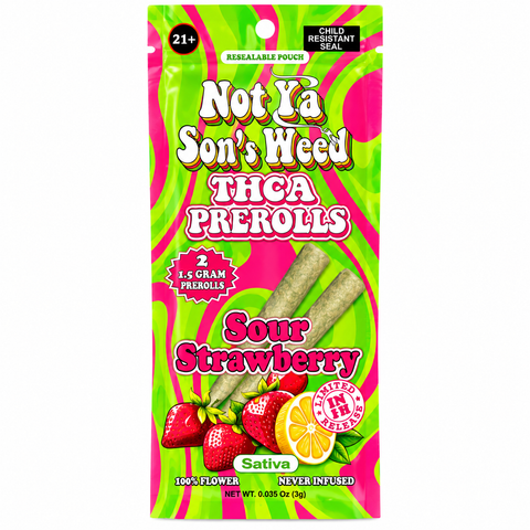 Not Ya Son’s THCA Prerolls – 3G | 2-Pack (Texas Compliant)