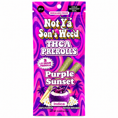 Not Ya Son’s THCA Prerolls – 3G | 2-Pack (Texas Compliant)