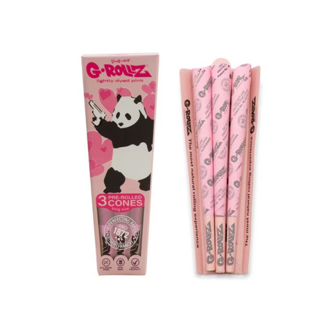 G-ROLLZ | Banksy Graffiti "Panda Gunnin'" Pink - 3 KS Cones