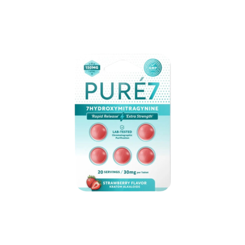 Pure7 7OH Kratom Extract Tablets 5/pack 150mg