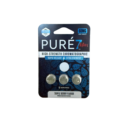 Pure7 Max 7OH Kratom Extract Tablets 3/pack 180mg