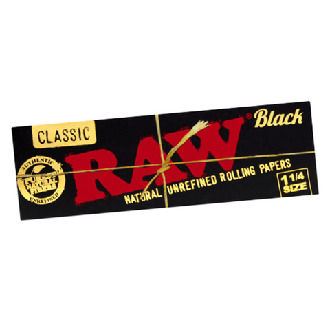 Raw Black Classic Rolling Papers 1 1/4