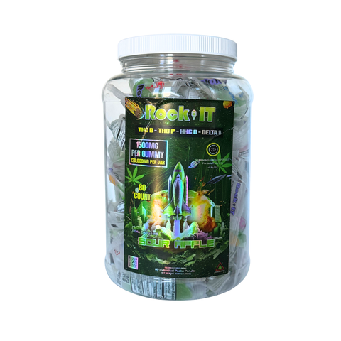 Rock It THC Gummies - 1500mg D8, THC-B, THC-P & HHC-O Infused