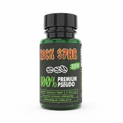 Rock Star Premium Pseudo Kratom Tablets 350mg 10ct