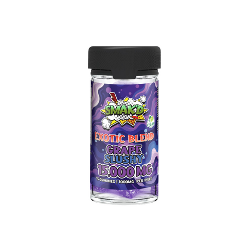 TKO SMAK'D Exotic Blend Gummies Jar (15,000mg, 15pcs)