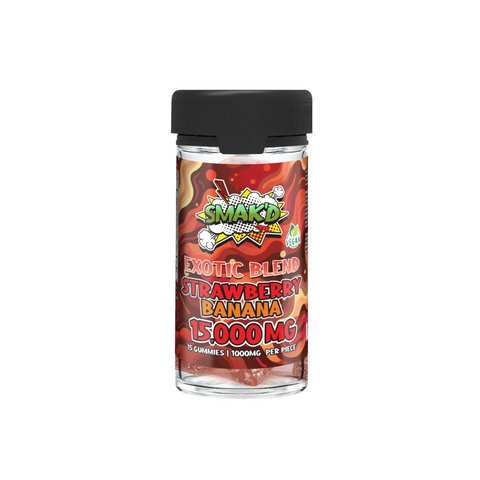 TKO SMAK'D Exotic Blend Gummies Jar (15,000mg, 15pcs)