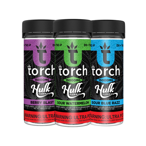 Torch Hulk Gummies 15000mg: D9 + THC-P Gummies