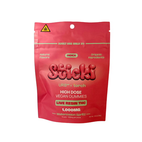 URB x TORCH Sticki Live Resin THC 1000MG Gummies