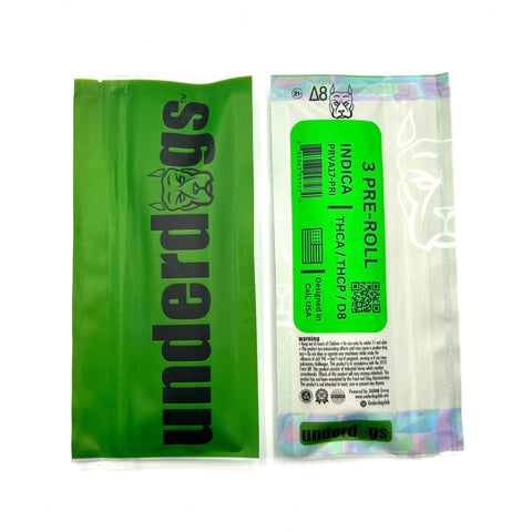 Underdogs THCA+THCP+Delta 8 3pk Pre-rolls-Indica